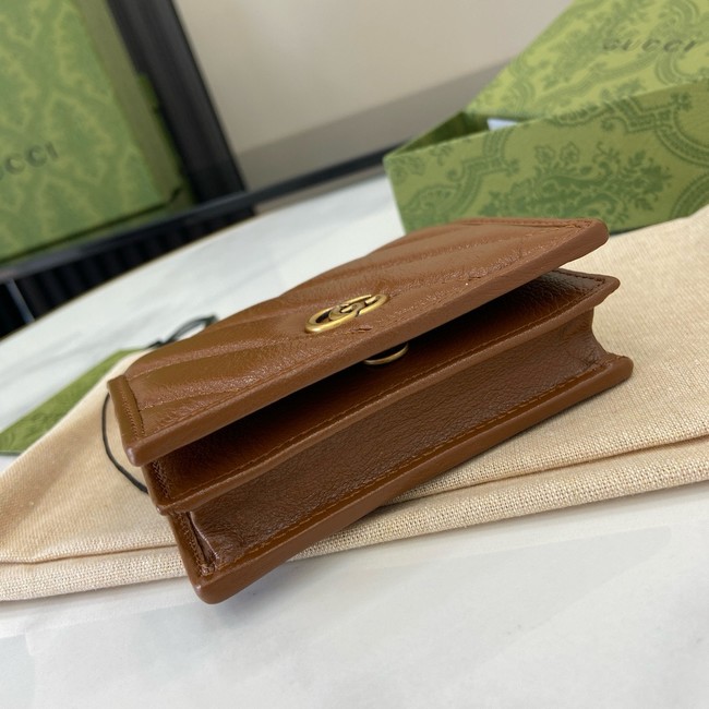 Gucci GG MARMONT CARD CASE WALLET 466492 brown