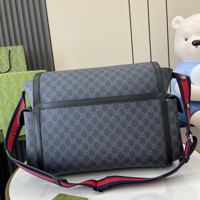 Gucci GG SUPREME MEDIUM DIAPER BAG 495909 Black