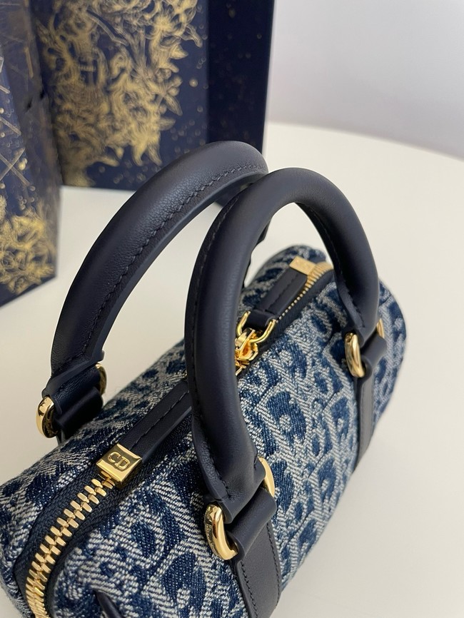 Dior Groove 16 Mini Bag Blue Denim Dior Oblique Jacquard S4000UB