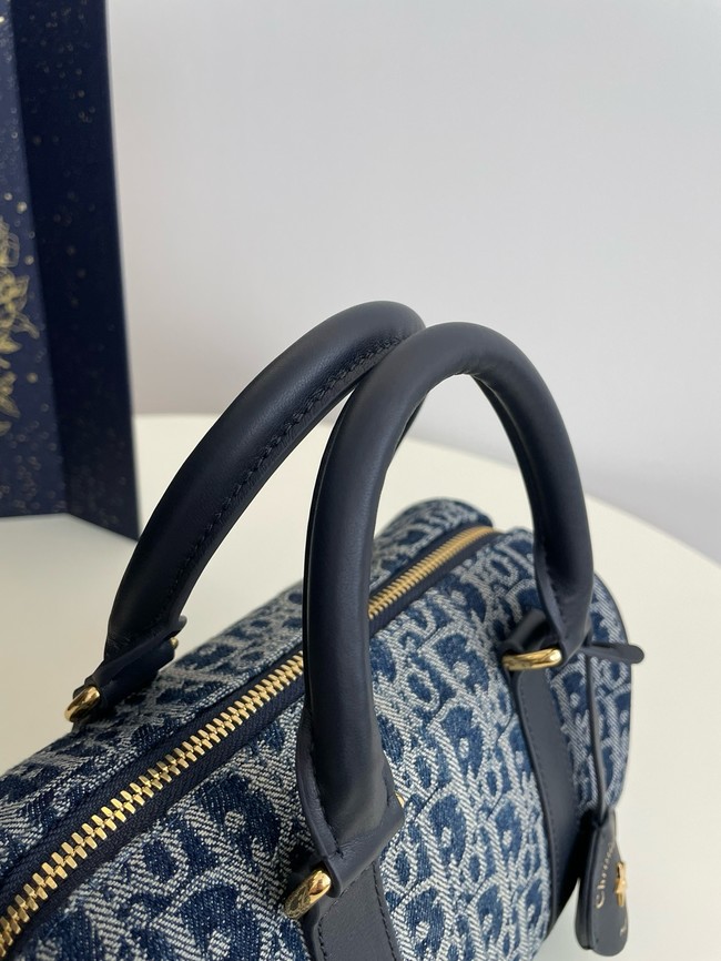 Dior Groove 20 Bag Blue Denim Dior Oblique Jacquard M1364UDC