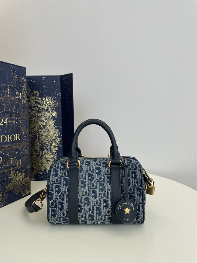 Dior Groove 20 Bag Blue Denim Dior Oblique Jacquard M1364UDC