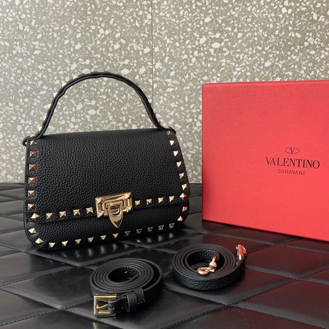 VALENTINO GARAVANI Loco Calf leather bag 0345 black