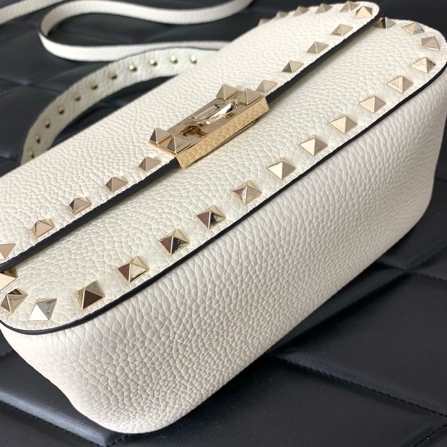 VALENTINO GARAVANI Loco Calf leather bag 0345 white