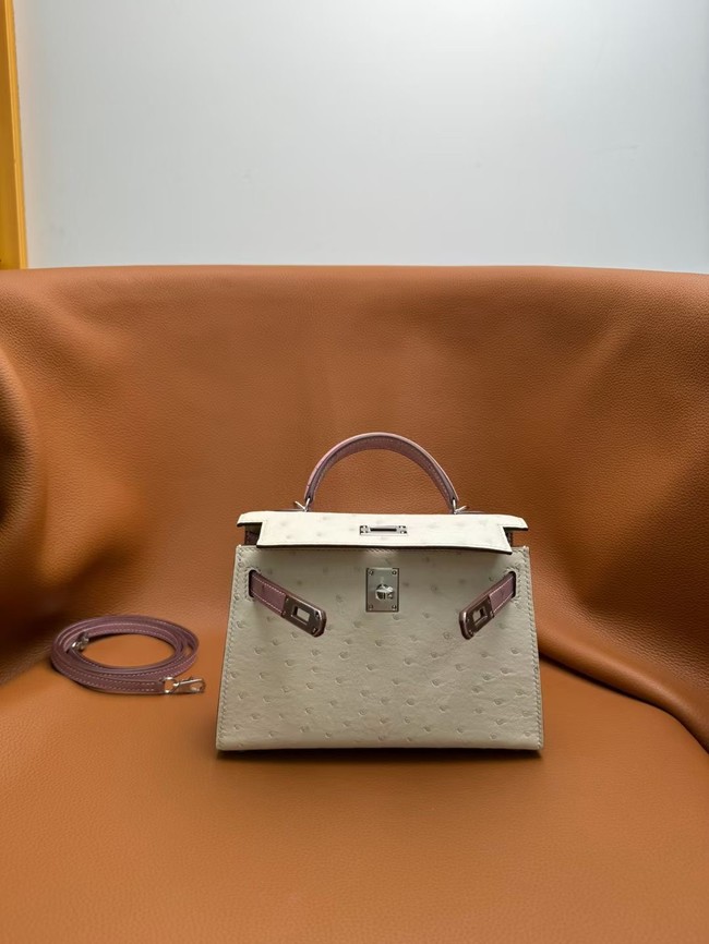 Hermes Kelly 19cm Shoulder Bags Ostrich skin KL6620-12