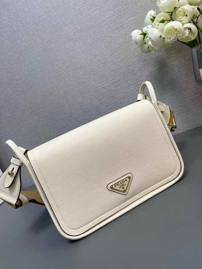 Prada Leather shoulder bag 1BD372 white