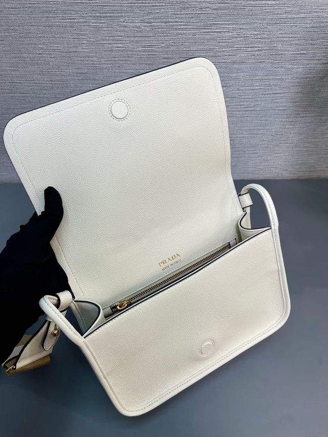 Prada Leather shoulder bag 1BD372 white