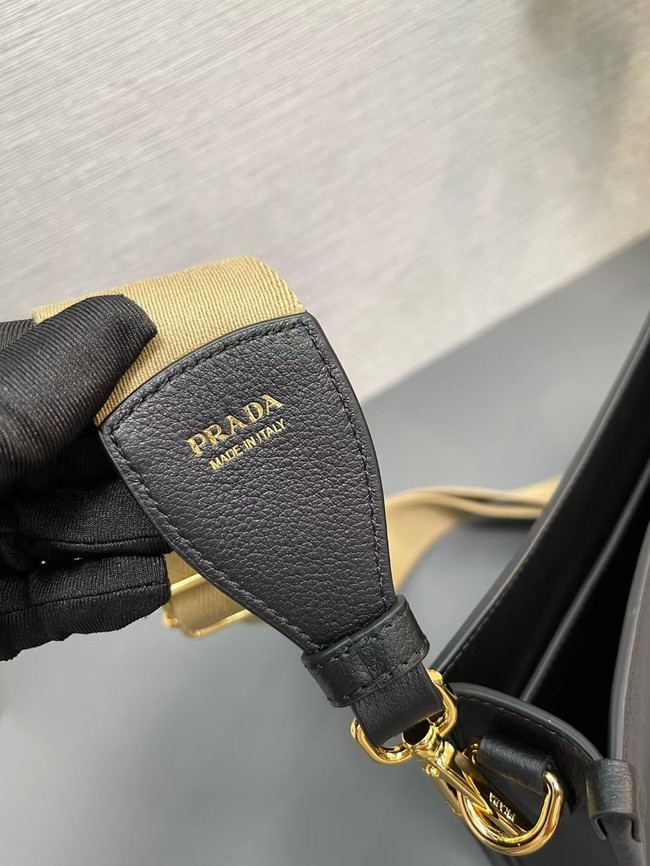 Prada Leather shoulder bag 1BH220 black