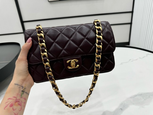 Chanel SMALL 2.55 HANDBAG Lambskin & Gold-Tone Metal AS6300 Burgundy