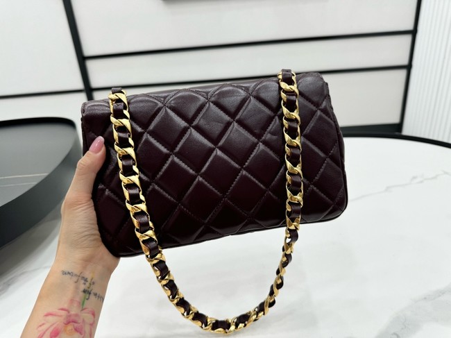 Chanel SMALL 2.55 HANDBAG Lambskin & Gold-Tone Metal AS6300 Burgundy