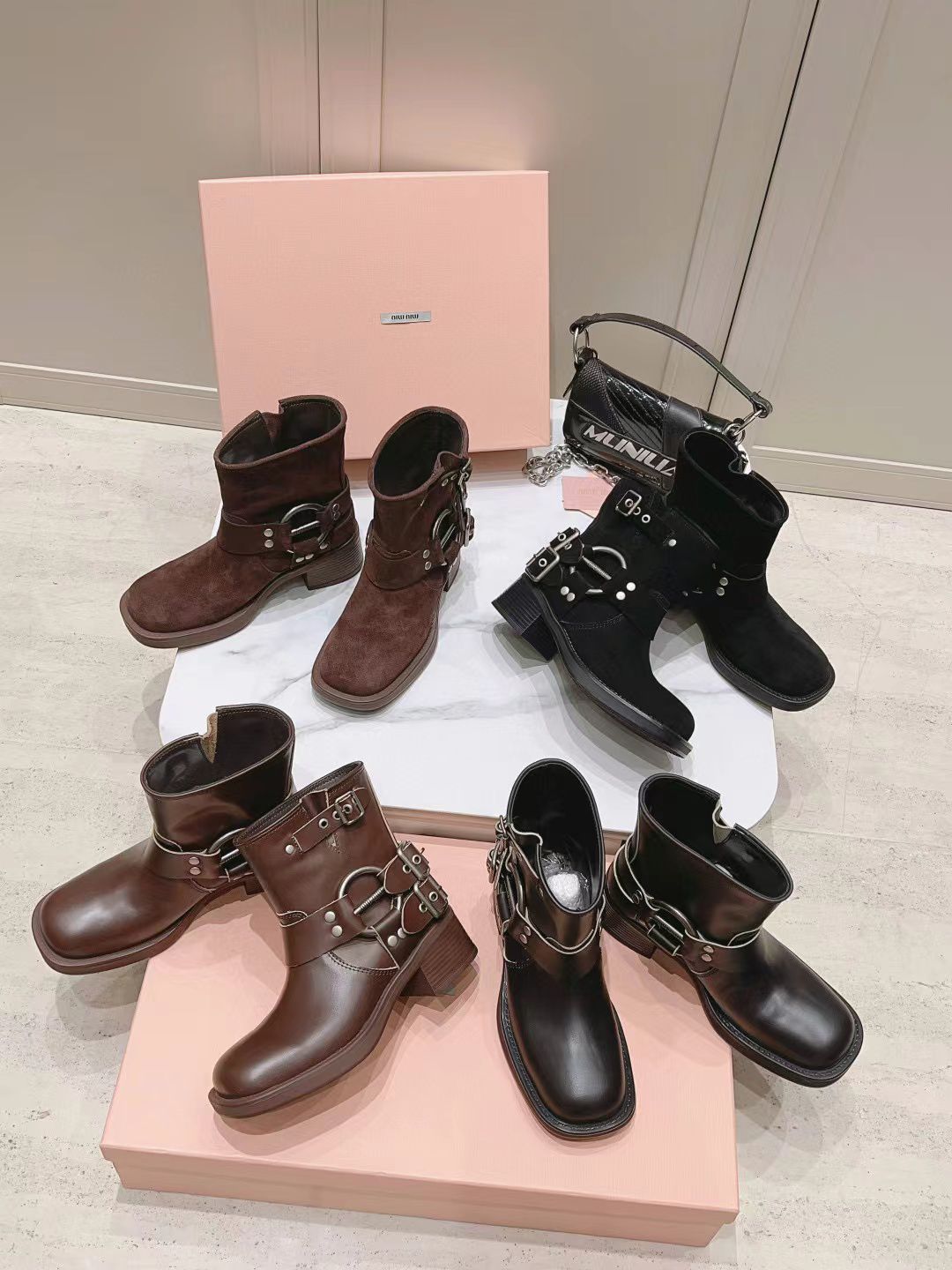 MiuMiu Boots Shoes MM30910 Brown