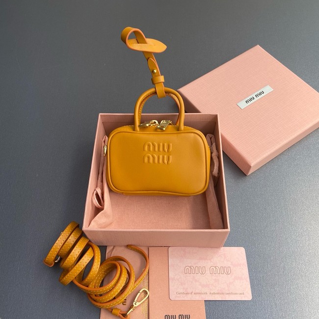 MIU MIU MINI Leather Handle Bag 5BB159 yellow