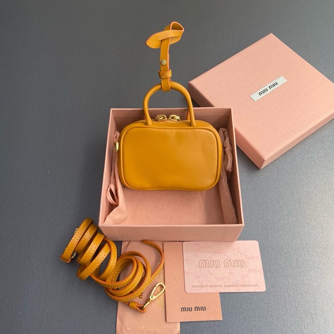 MIU MIU MINI Leather Handle Bag 5BB159 yellow