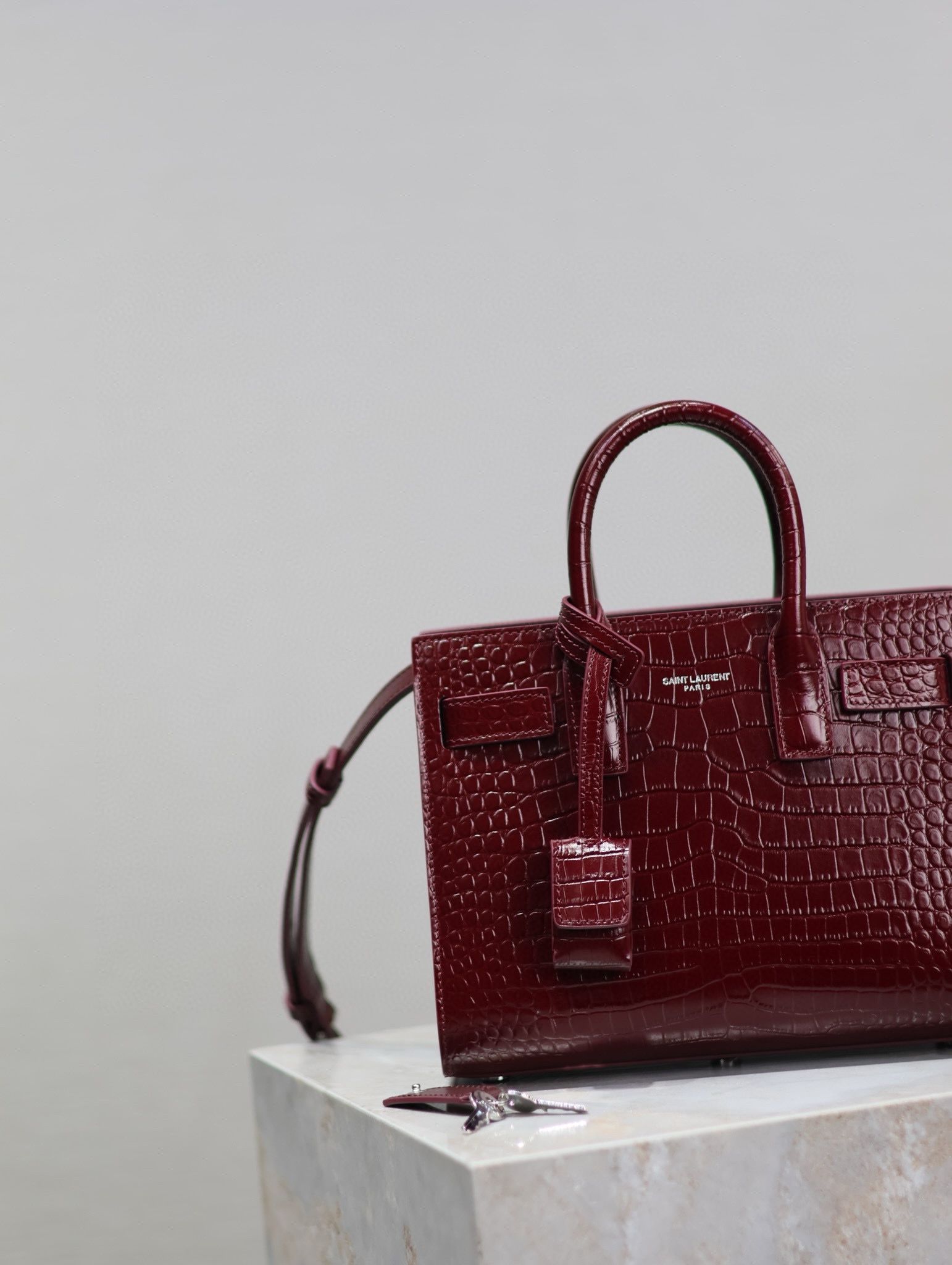 Yves Saint Laurent Classic Sac De Jour Nano Bag Y1821 Wine