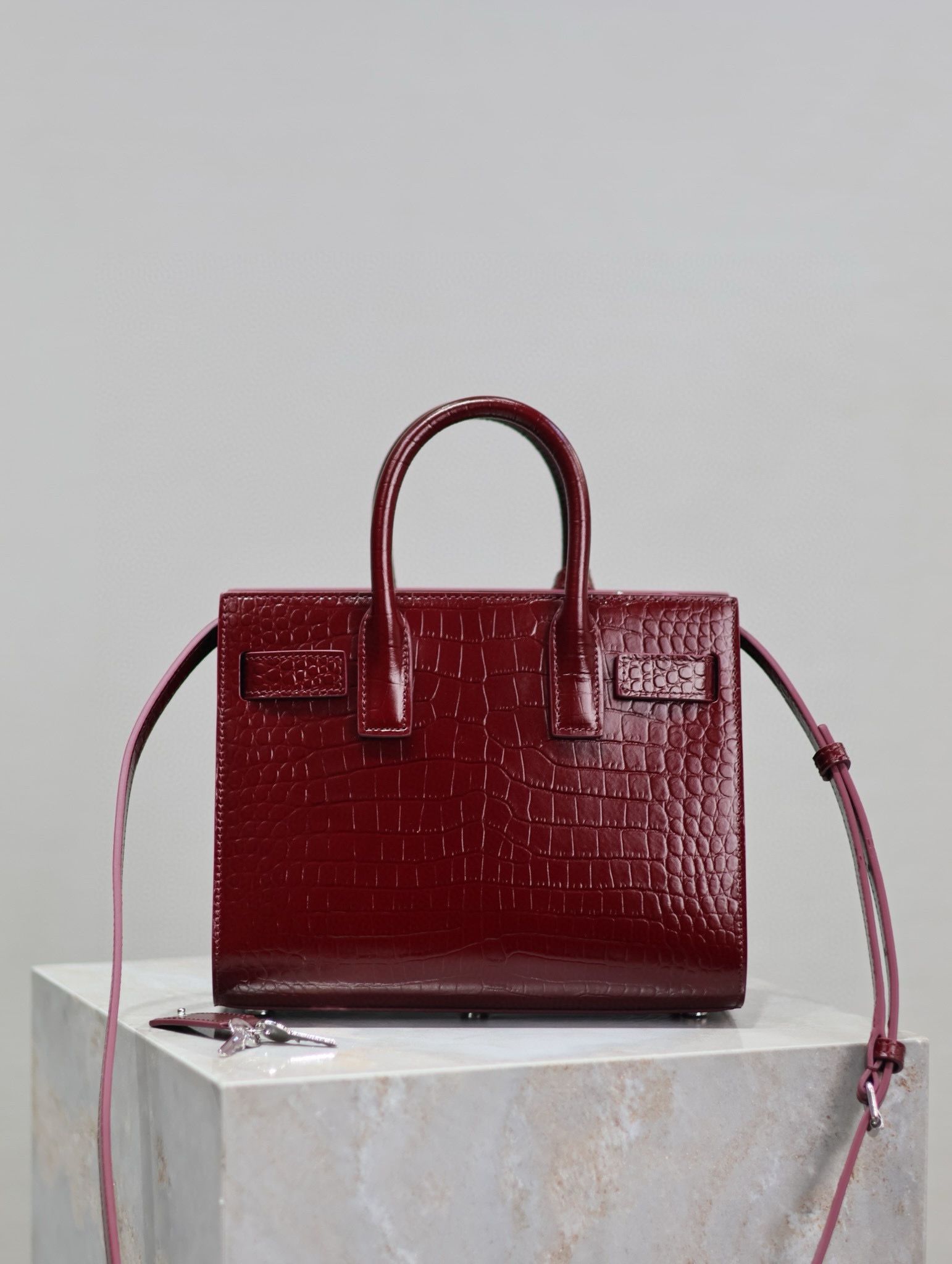 Yves Saint Laurent Classic Sac De Jour Nano Bag Y1821 Wine