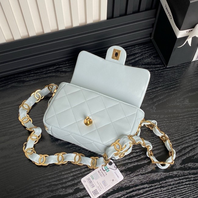 Chanel SMALL FLAP BAG AS5173 light blue