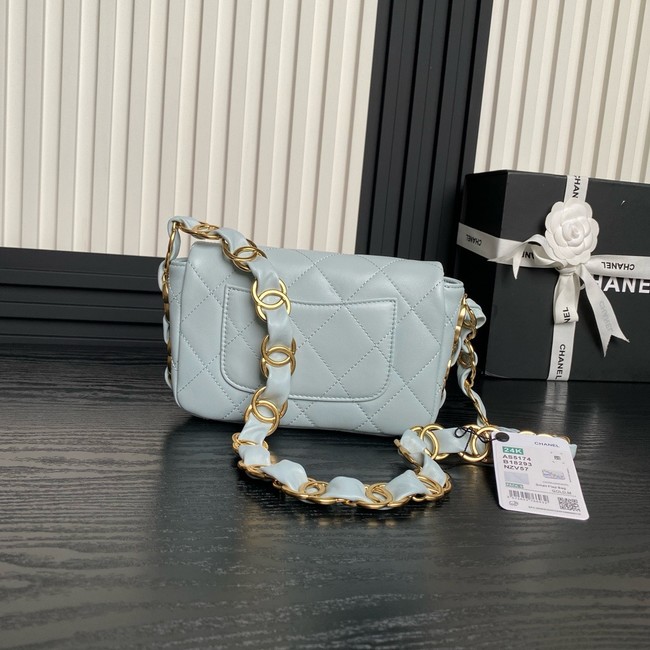 Chanel SMALL FLAP BAG AS5173 light blue