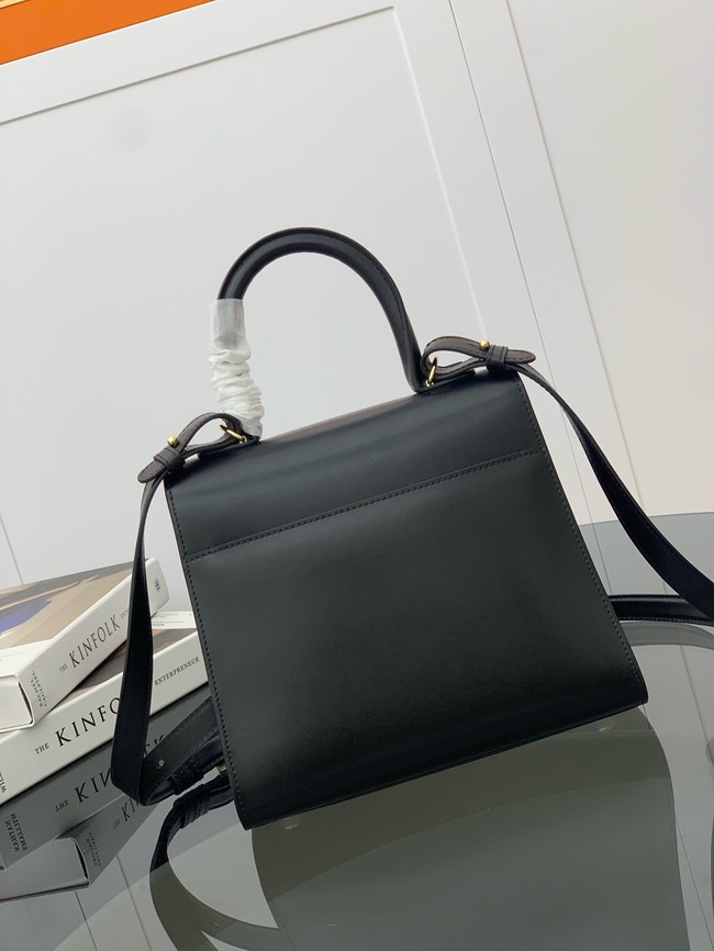 Delvaux Calfskin Leather Tote Bag 17855 black