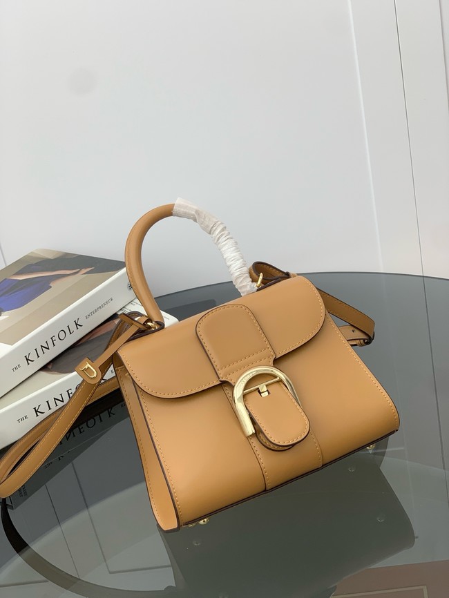 Delvaux Calfskin Leather Tote Bag 17856 Camel