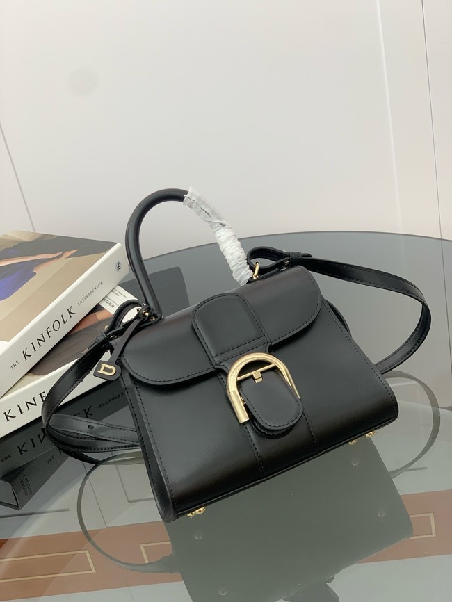 Delvaux Calfskin Leather Tote Bag 17856 black