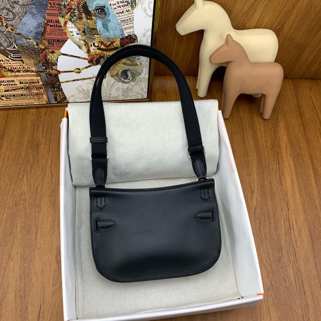 Hermes Original Leather 23CM Mini Jypsiere H0880 Black