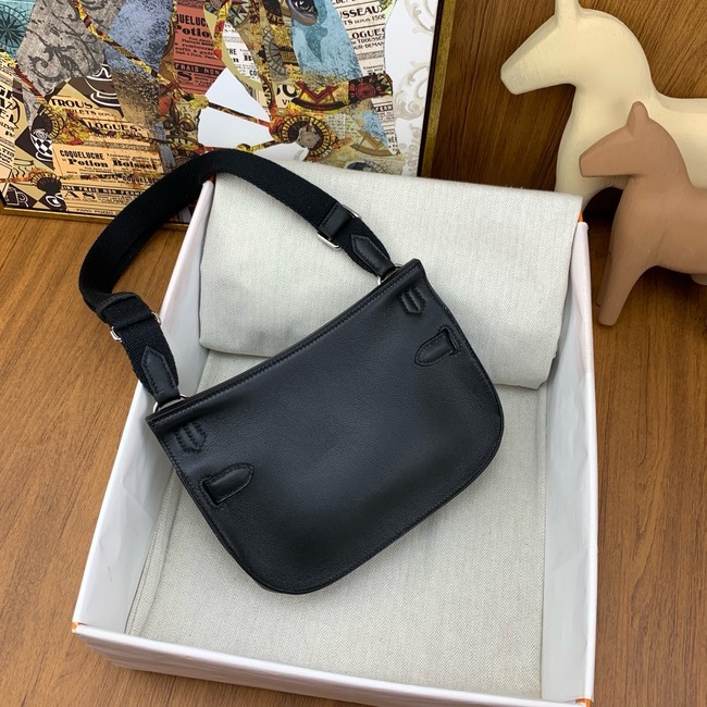 Hermes Original Leather 23CM Mini Jypsiere H0880 Black