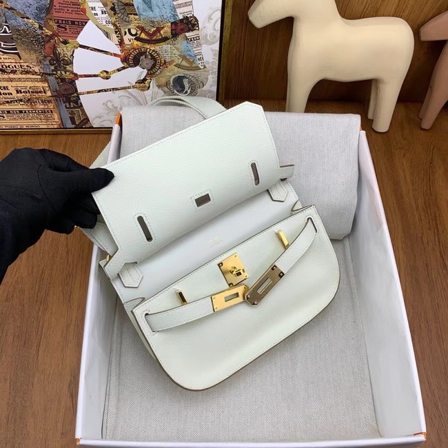 Hermes Original Leather 23CM Mini Jypsiere H0880 white