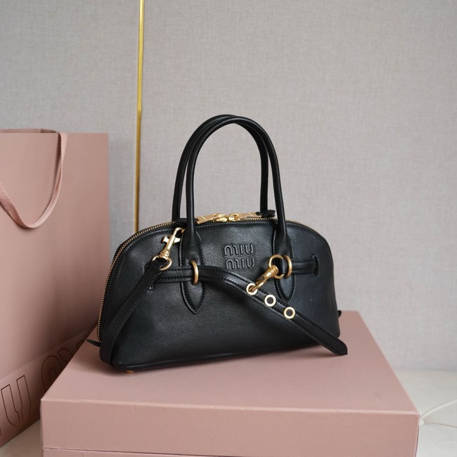 MIU MIU Leather Handle Bag 5BB168 black