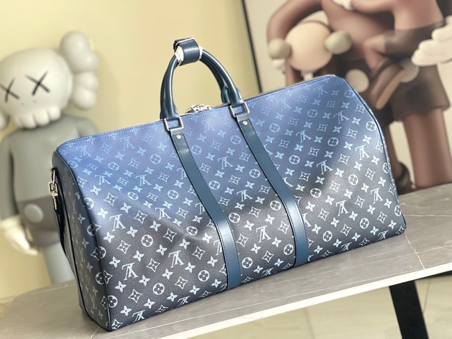 Louis Vuitton Keepall Bandouliere 55 M11558 Navy Blue