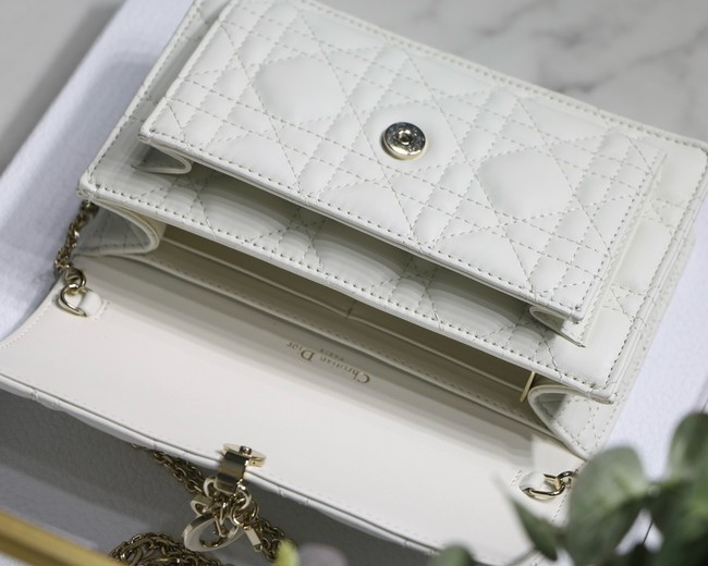 My Dior Mini Bag Cannage Lambskin S3105N white