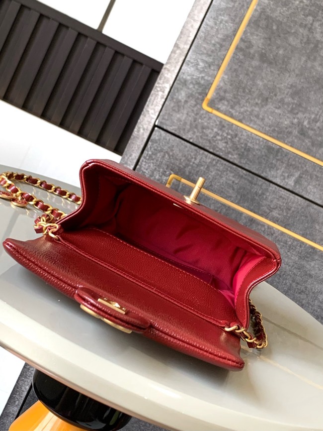 Chanel MINI FLAP BAG S5218 Burgundy