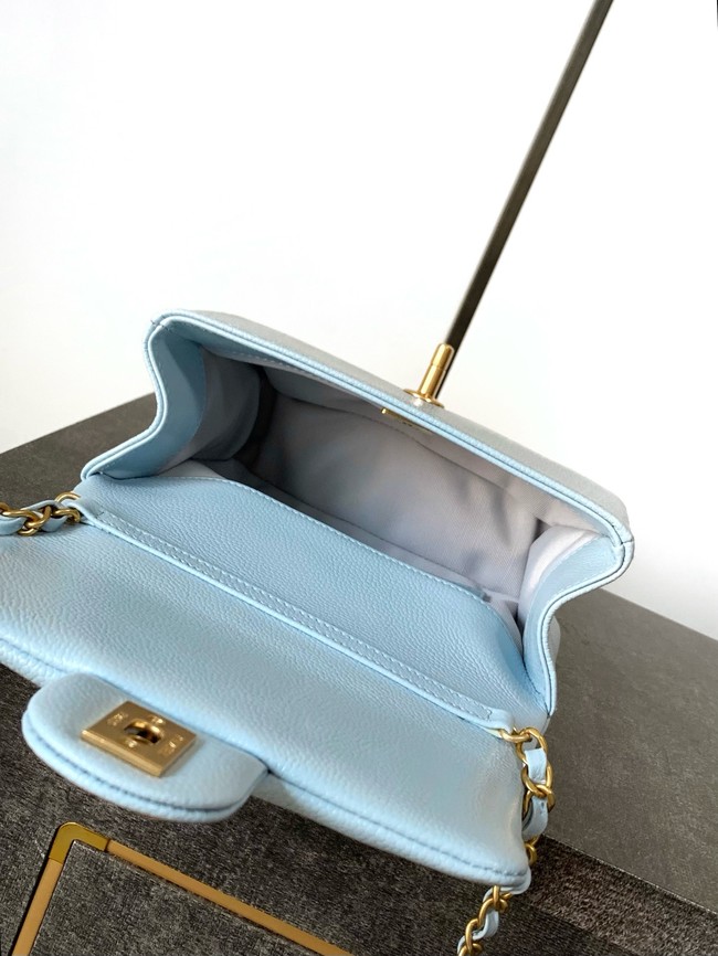 Chanel MINI FLAP BAG S5218 LIGHT BLUE