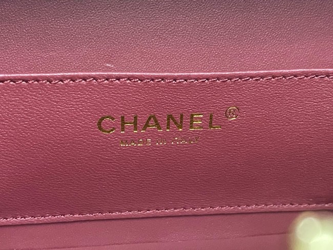 CHANEL SMALL BOX BAG AS5167 Burgundy