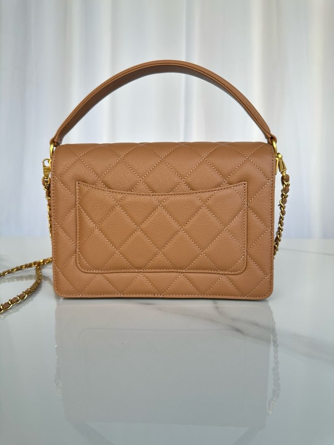 Chanel FLAP BAG WITH TOP HANDLE AS5166 Camel