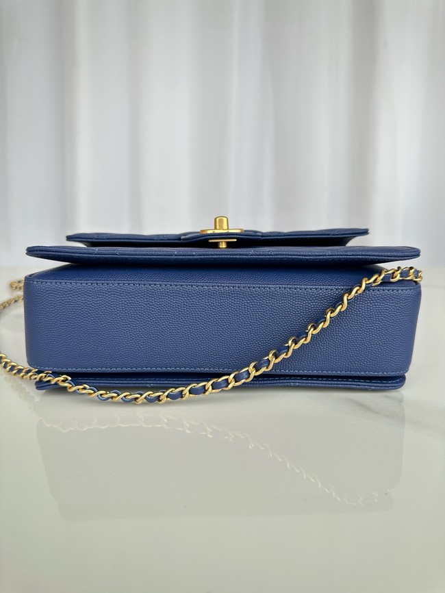 Chanel FLAP BAG WITH TOP HANDLE AS5166 Navy Blue