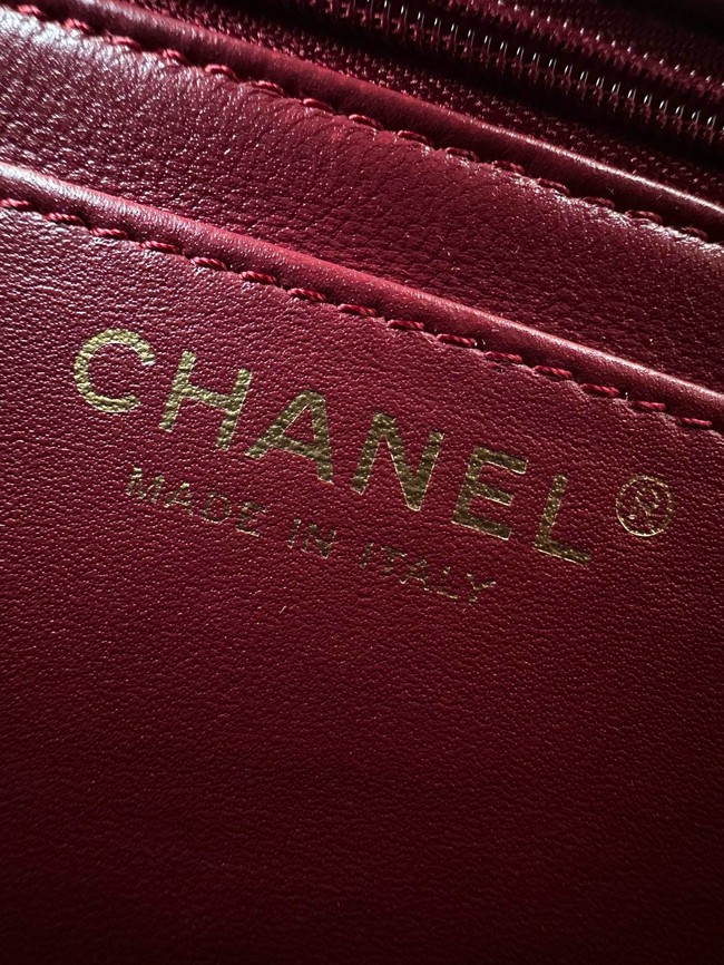 Chanel FLAP BAG WITH TOP HANDLE AS5166 red