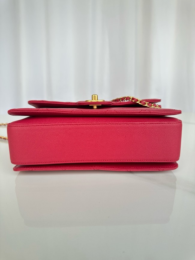 Chanel FLAP BAG WITH TOP HANDLE AS5166 red