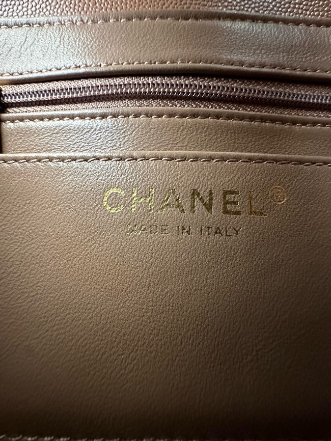 Chanel MINI FLAP BAG WITH TOP HANDLE AS5165 Camel