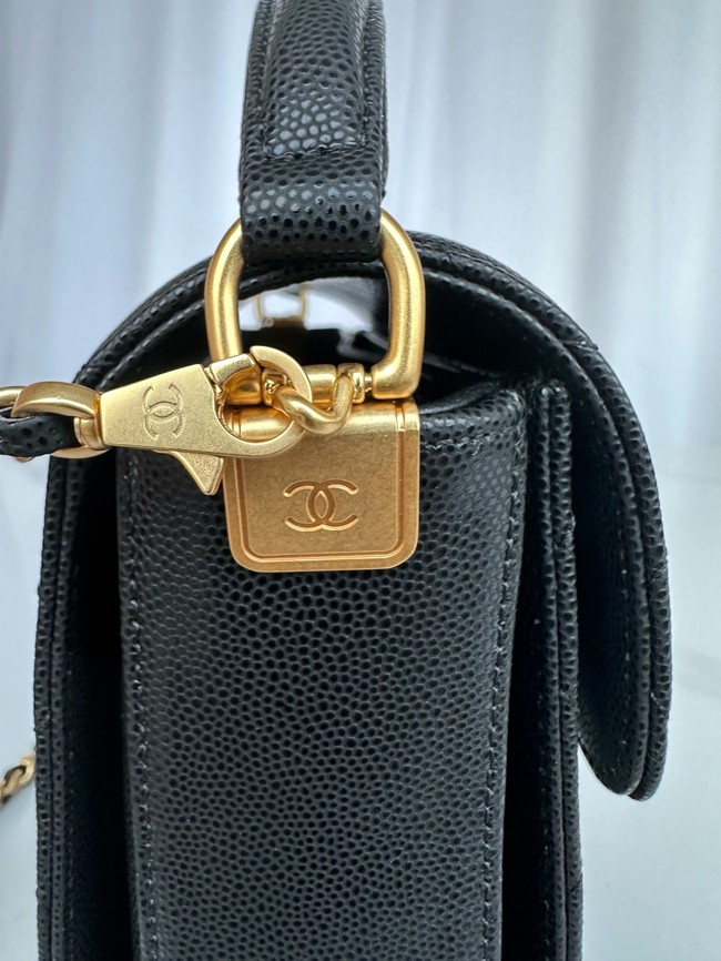 Chanel MINI FLAP BAG WITH TOP HANDLE AS5165 black