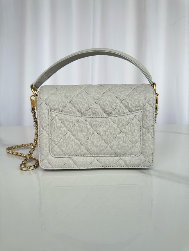 Chanel MINI FLAP BAG WITH TOP HANDLE AS5165 gray