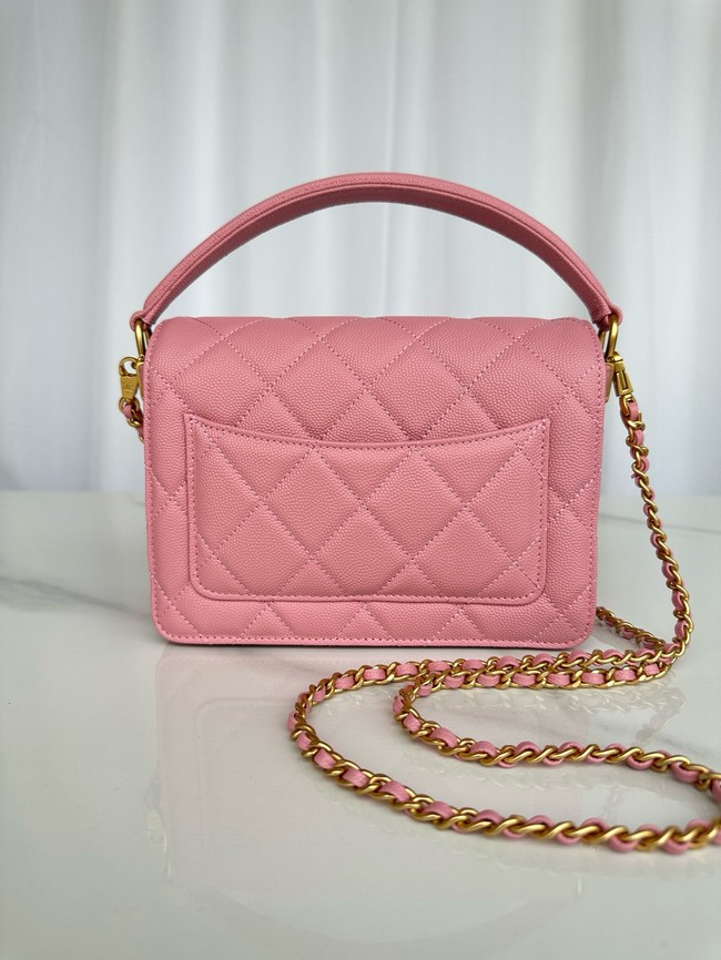 Chanel MINI FLAP BAG WITH TOP HANDLE AS5165 pink