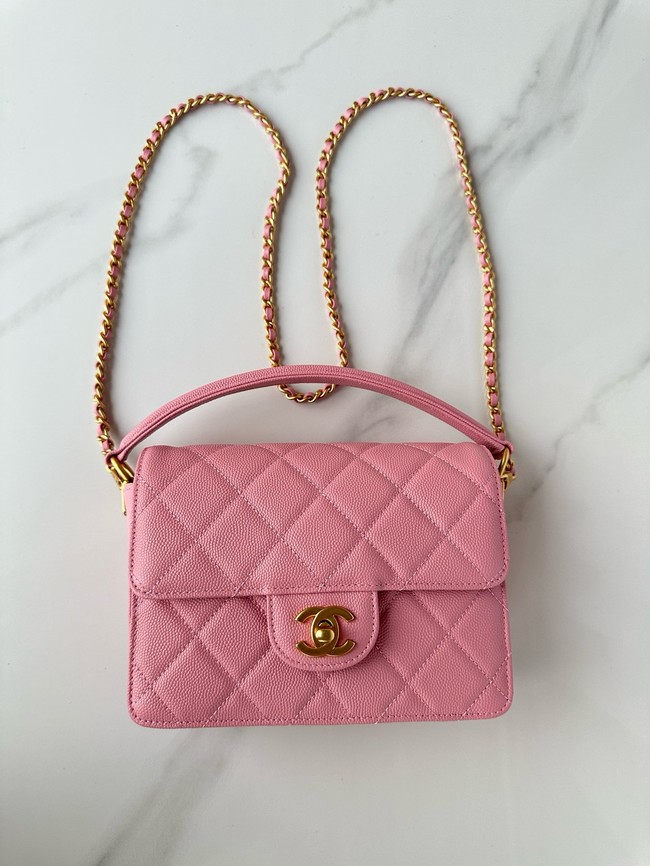 Chanel MINI FLAP BAG WITH TOP HANDLE AS5165 pink