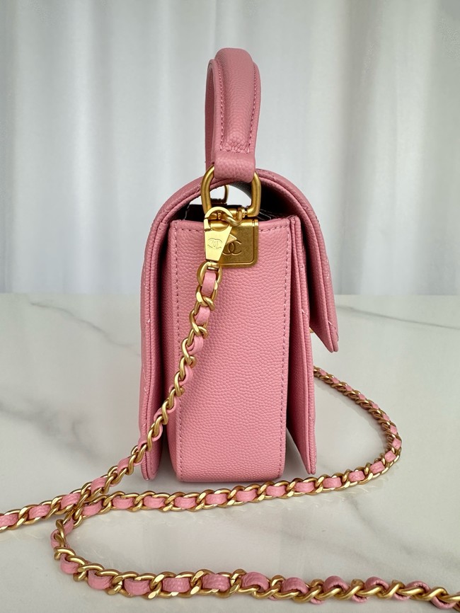 Chanel MINI FLAP BAG WITH TOP HANDLE AS5165 pink