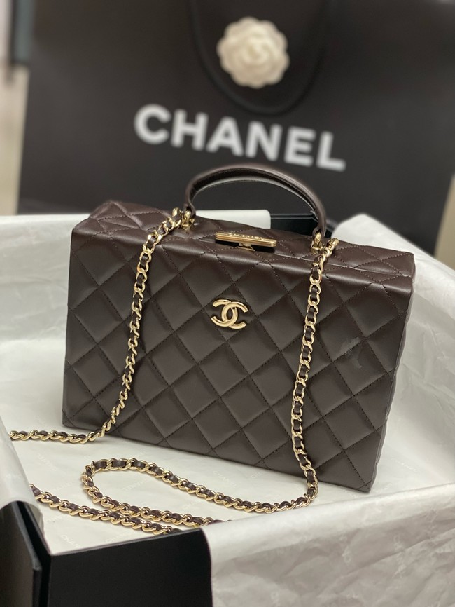 CHANEL BOX BAG AS5168 Dark Brown