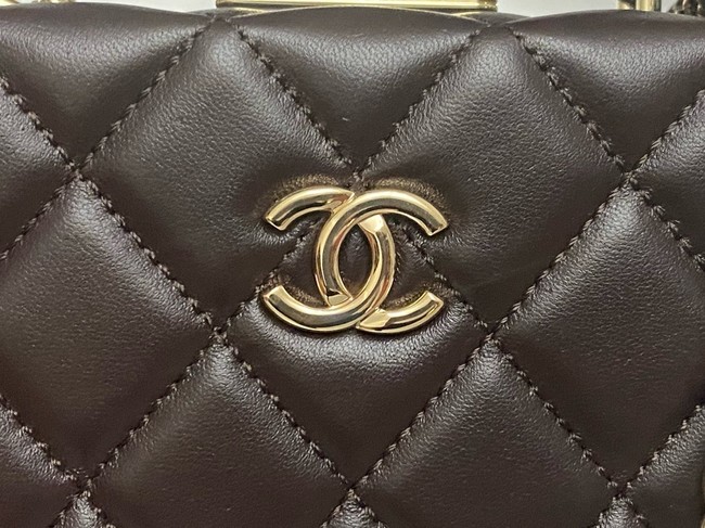 CHANEL SMALL BOX BAG AS5167 Dark Brown