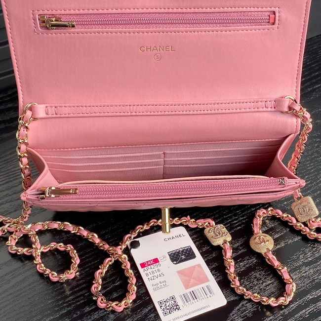 Chanel WALLET ON CHAIN AP4299 pink