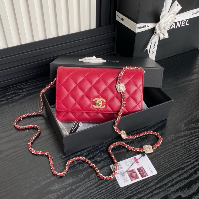 Chanel WALLET ON CHAIN AP4299 red