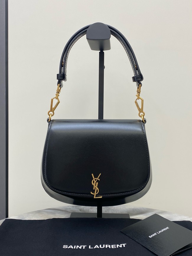 SAINT LAURENT VOLTAIRE TOP HANDLE IN BOX 800846 BLACK