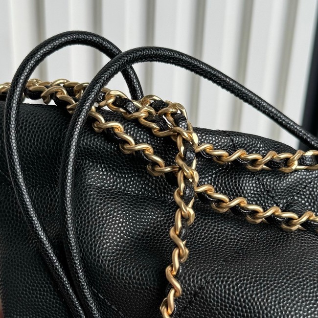 CHANEL 22 MINI HANDBAG Grained Calfskin AS3980 black