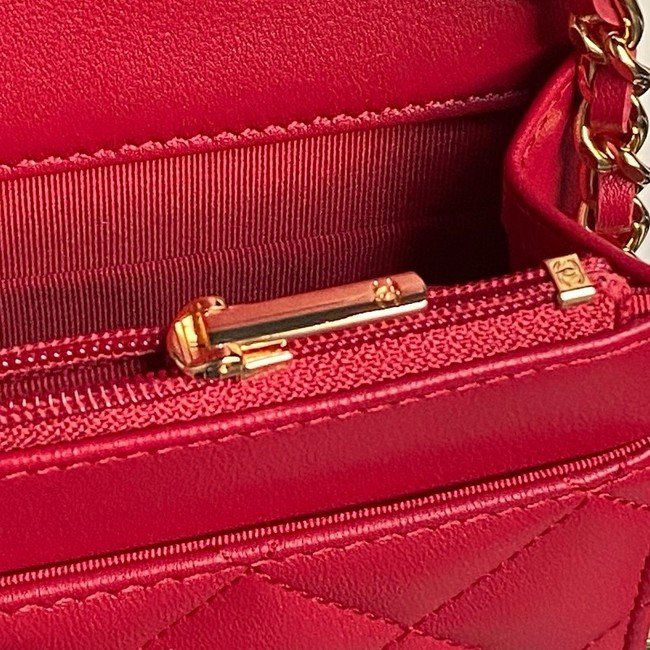 Chanel WALLET ON CHAIN AP4282 red