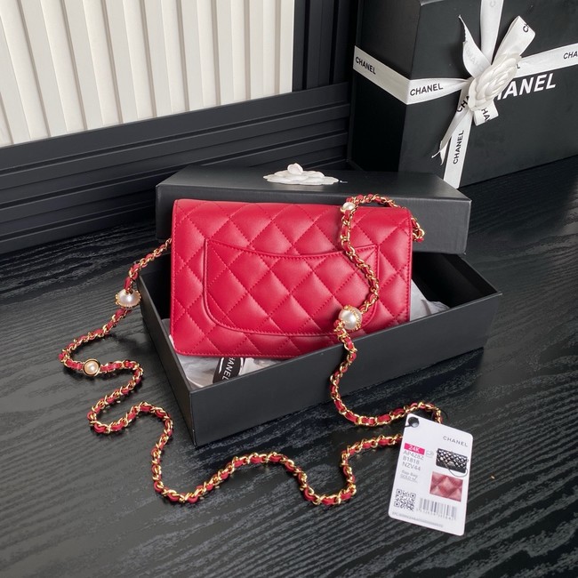 Chanel WALLET ON CHAIN AP4282 red